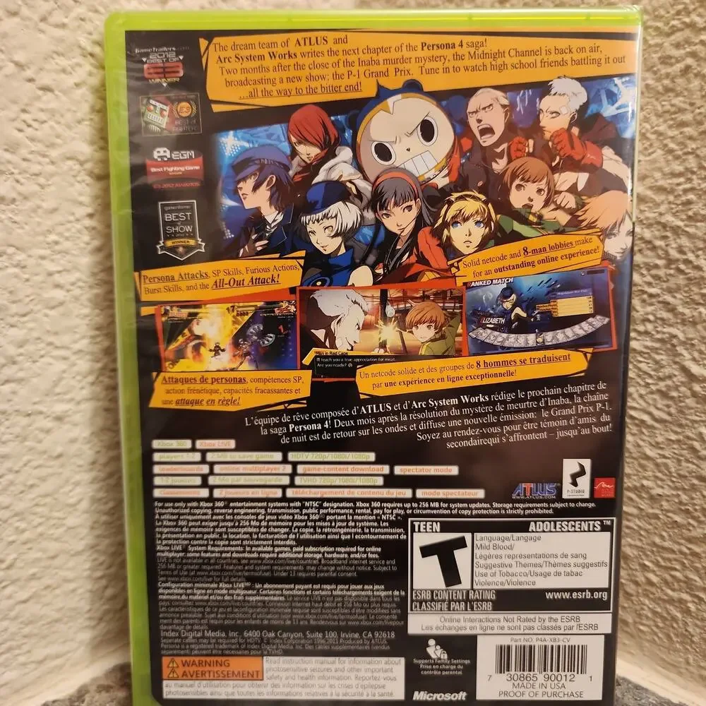 Game - Persona 4 Arena (NEW) - Xbox 360